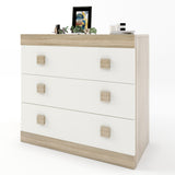 Комод Эверест на 3 ящика Соната-1 80х38х75 дуб сонома + белый (DTM-2044)