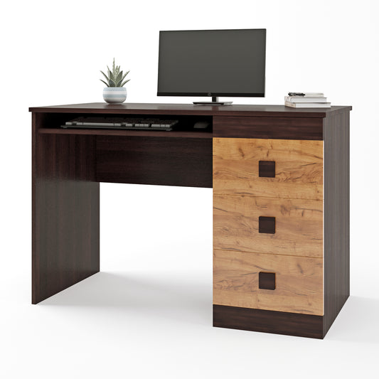 Стол письменный Эверест Соната венге темный + дуб крафт золотой (DTM-2175)