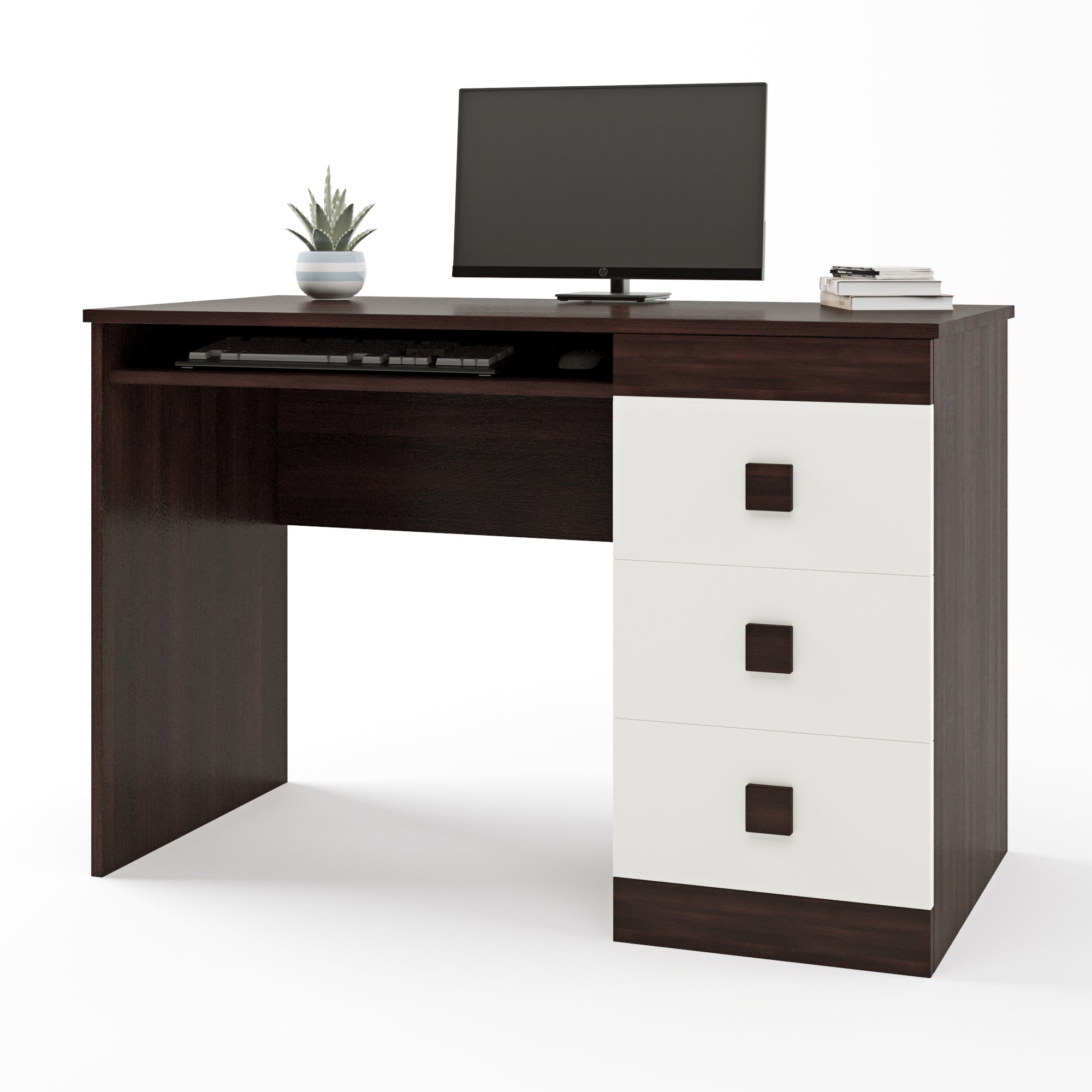 Стол письменный Эверест Соната венге темный + белый (DTM-2176)