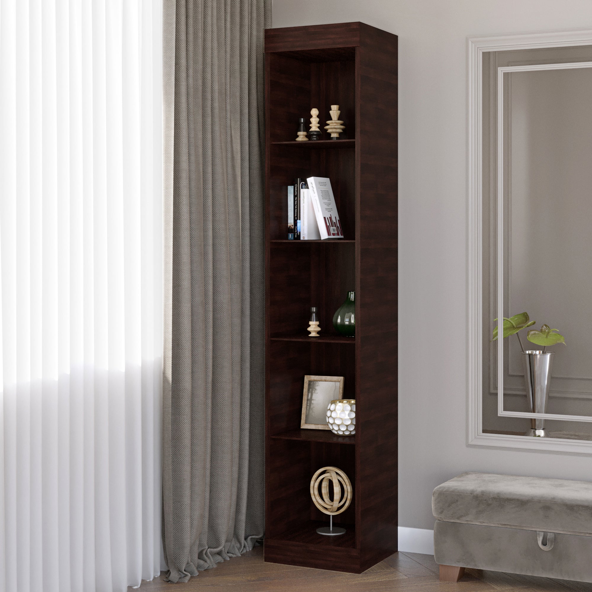 Шкаф-пенал открытый Эверест Соната венге темный (DTM-2286)