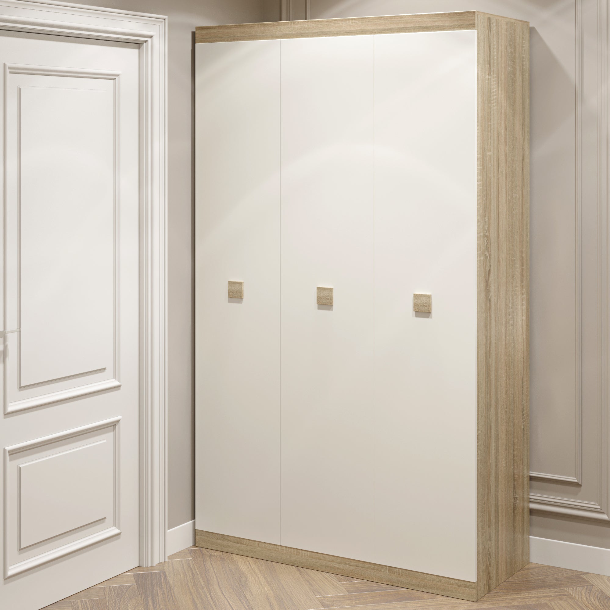 Шкаф 3-х дверный Эверест Соната-1200 дуб сонома + белый (DTM-2293)