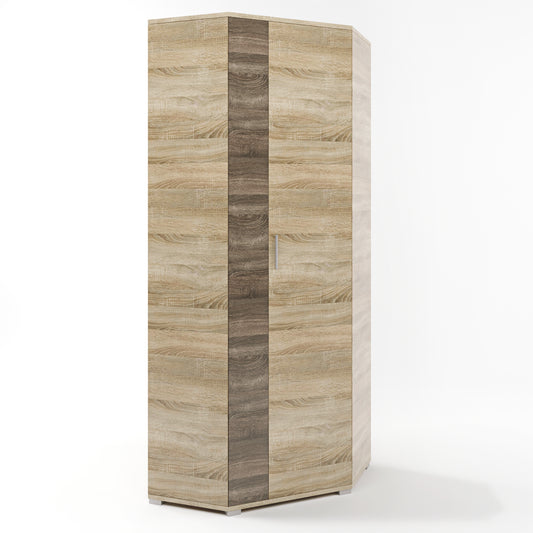 Шкаф угловой Эверест Бриз ШКУ-14 сонома + трюфель (DTM-2313)