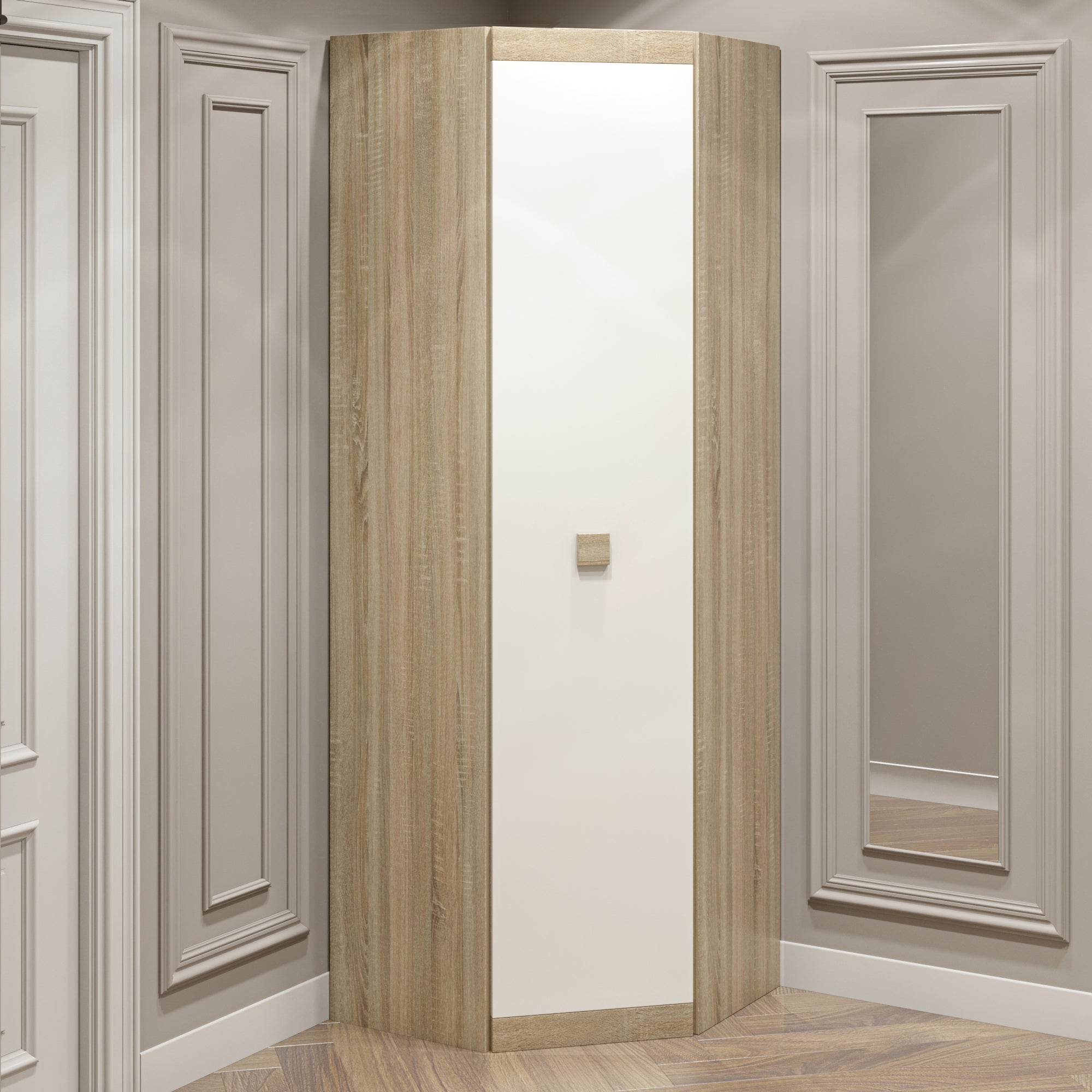 Шкаф угловой Эверест Соната-700 дуб сонома + белый (DTM-2314)