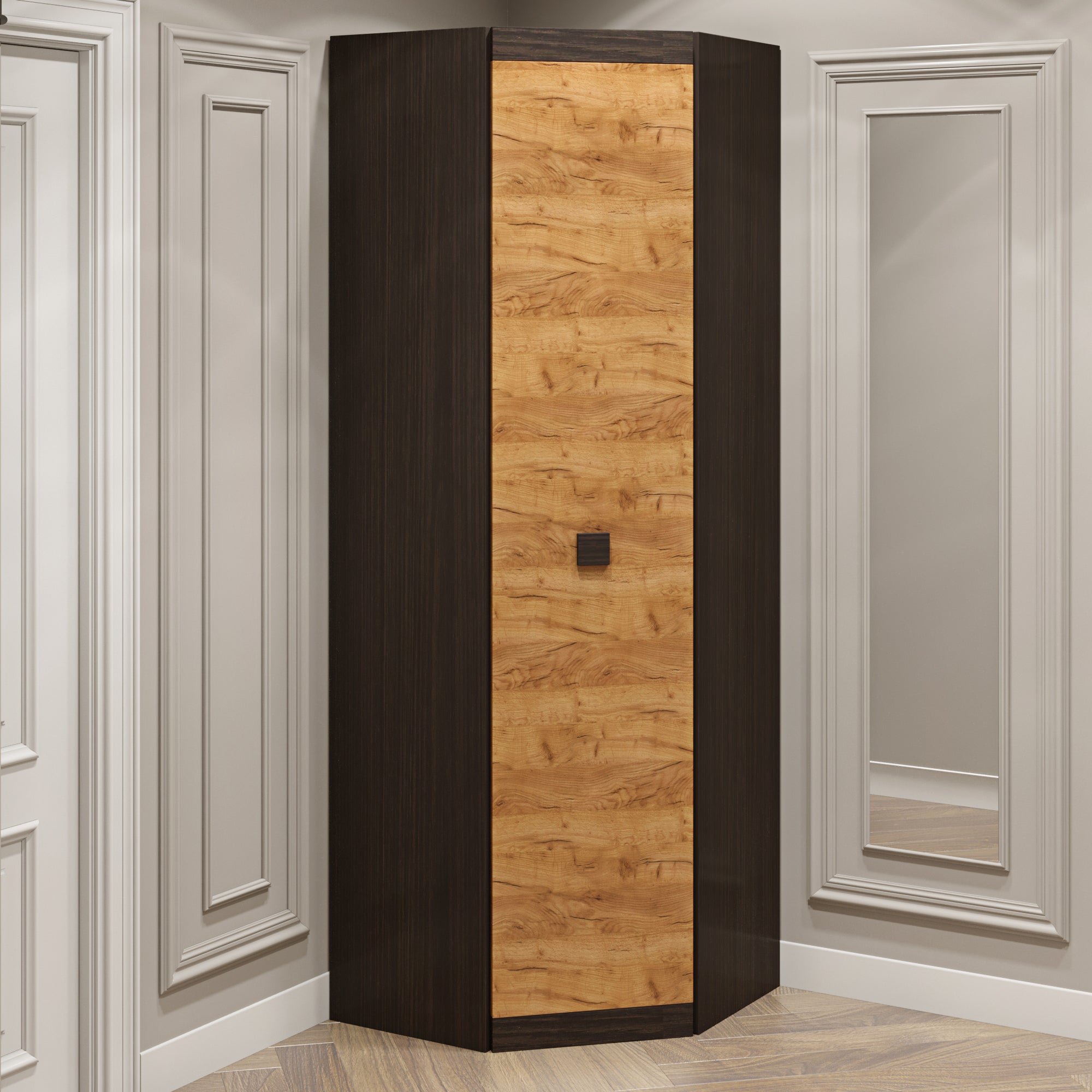 Шкаф угловой Эверест Соната-700 венге темный + дуб крафт золотой (DTM-2315)