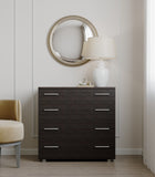 Маленький комод Эверест на 4 ящика К-1 80х45х73 венге темный (телескопы) (DTM-2444)