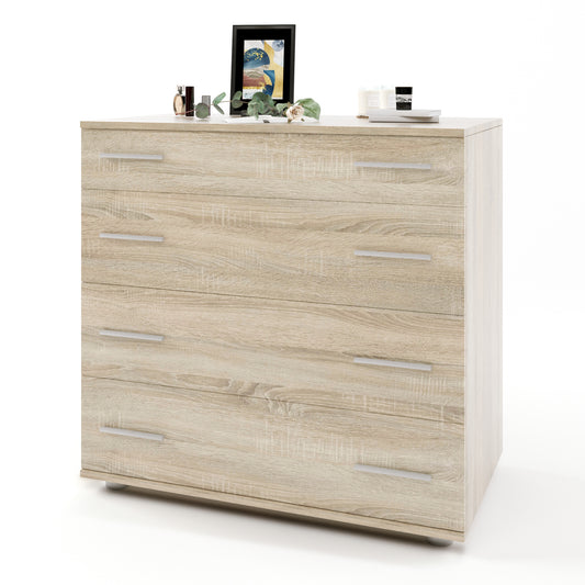 Маленький комод Эверест на 4 ящика К-1 80х45х73 дуб сонома (телескопы) (DTM-2445)