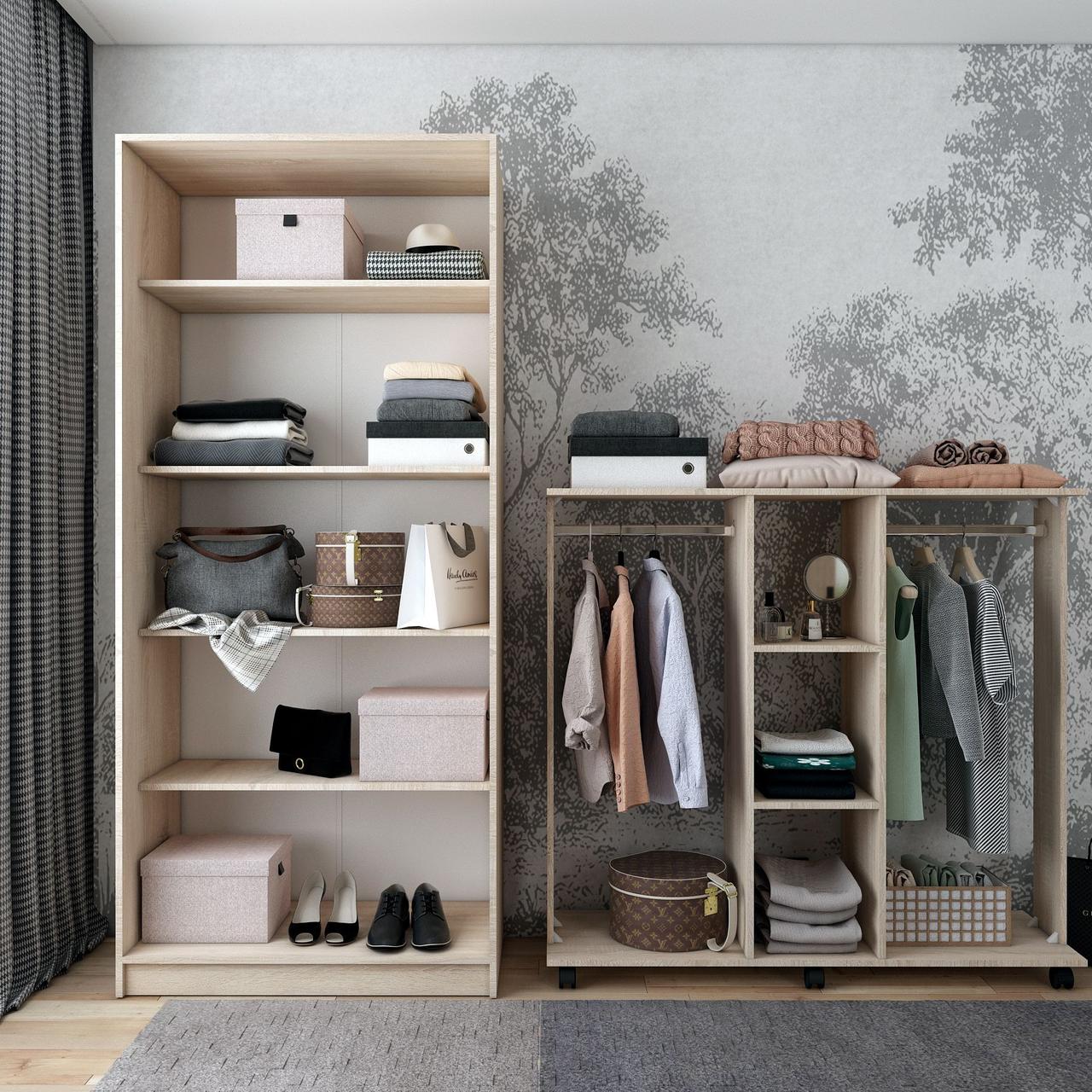 Гардеробная стойка Doros Д3 130х40,1х121 см Дуб сонома (DRS-011425)