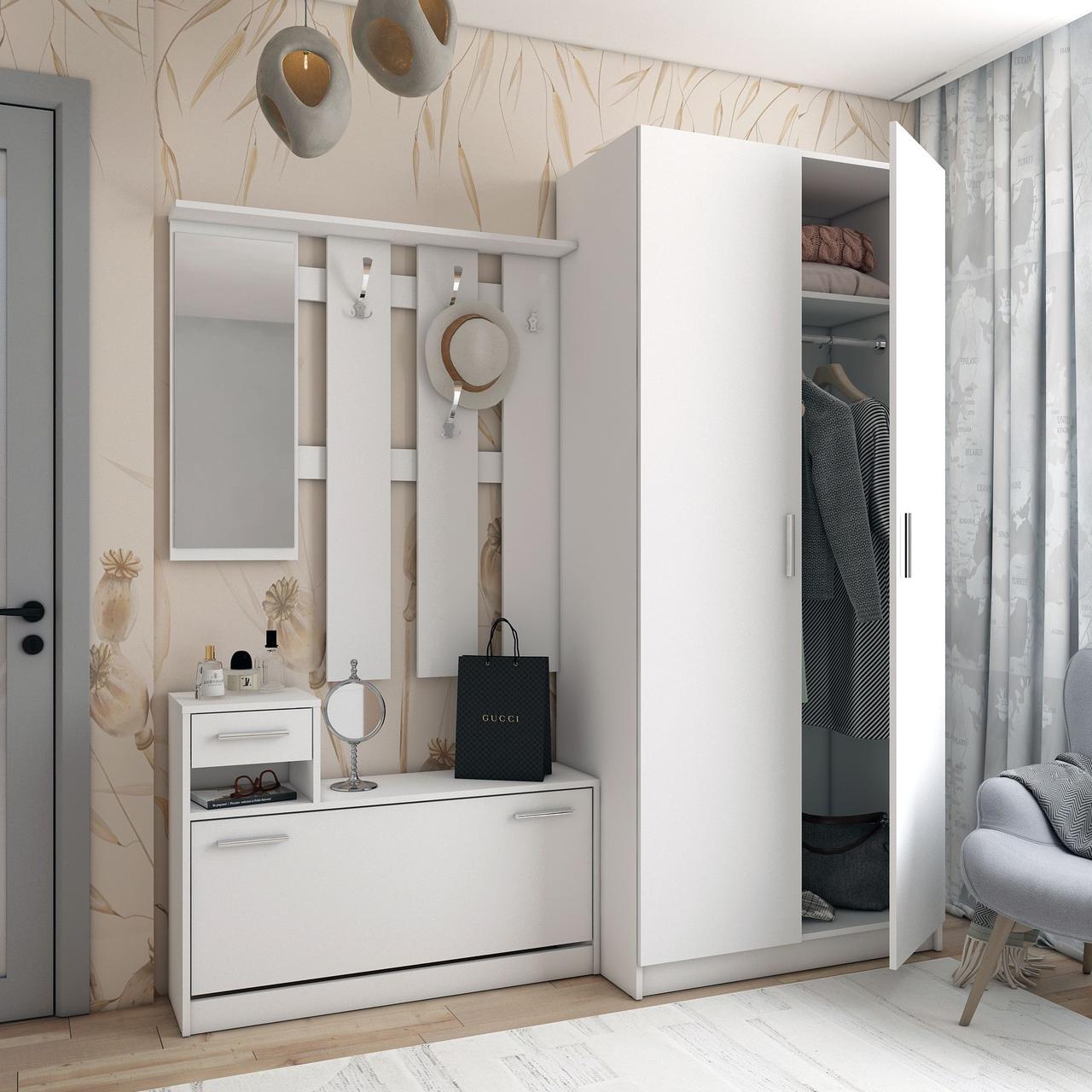 Прихожая Doros Alice и шкаф Promo Белый (DRS-011385)