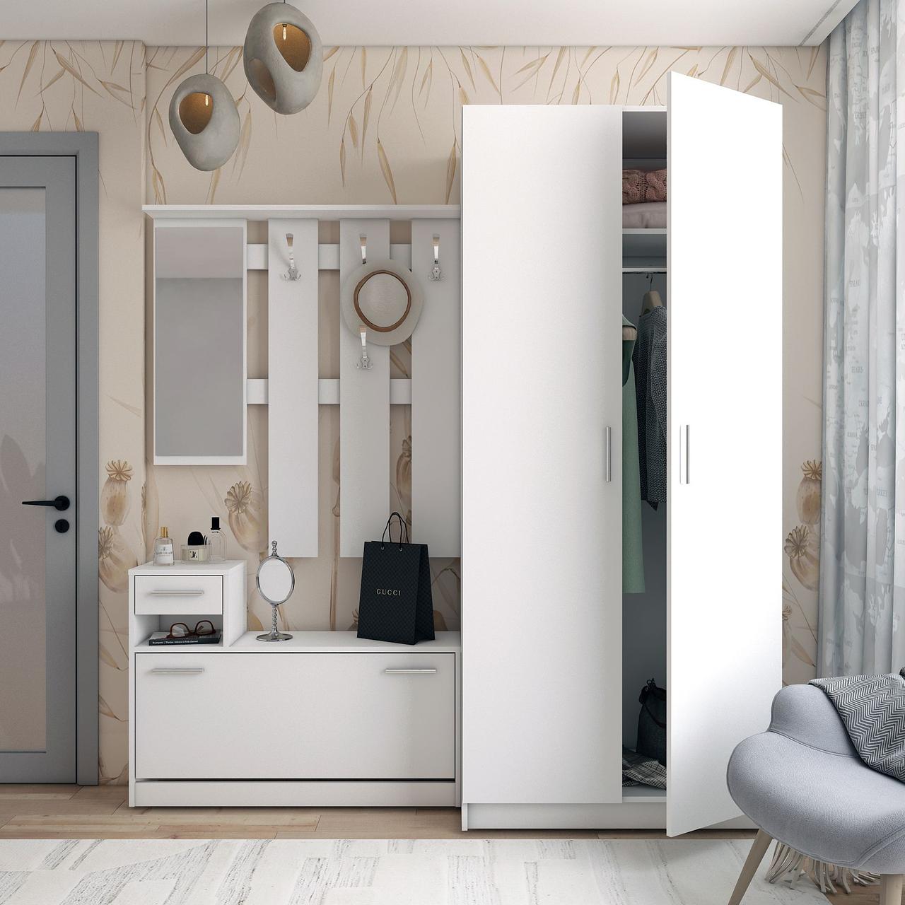 Прихожая Doros Alice и шкаф Promo Белый (DRS-011385)