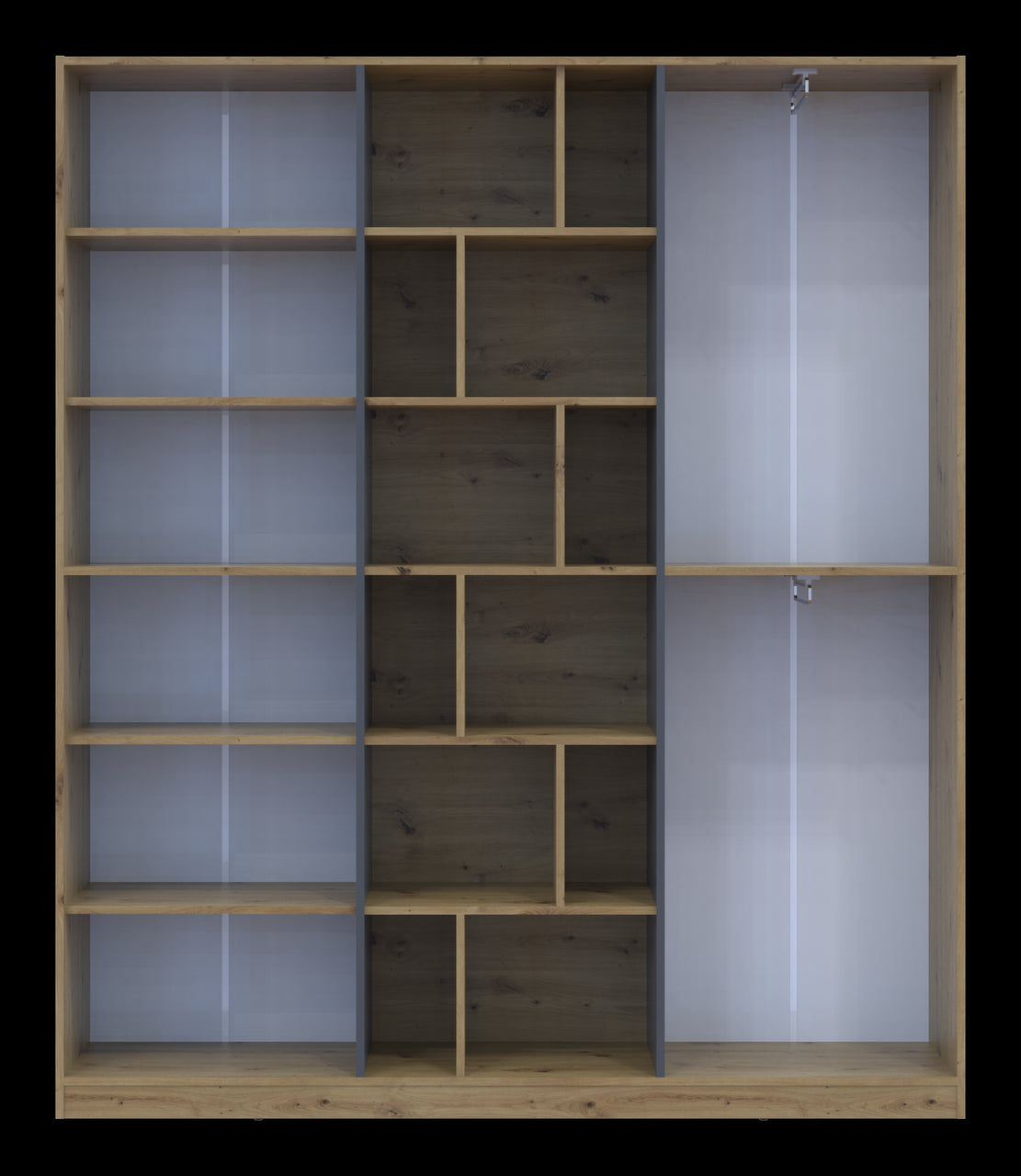 Шкаф для одежды Doros Морган Дуб Артизан/Графит ДСП 180х38.5х210 DRS-011611 (42001256)