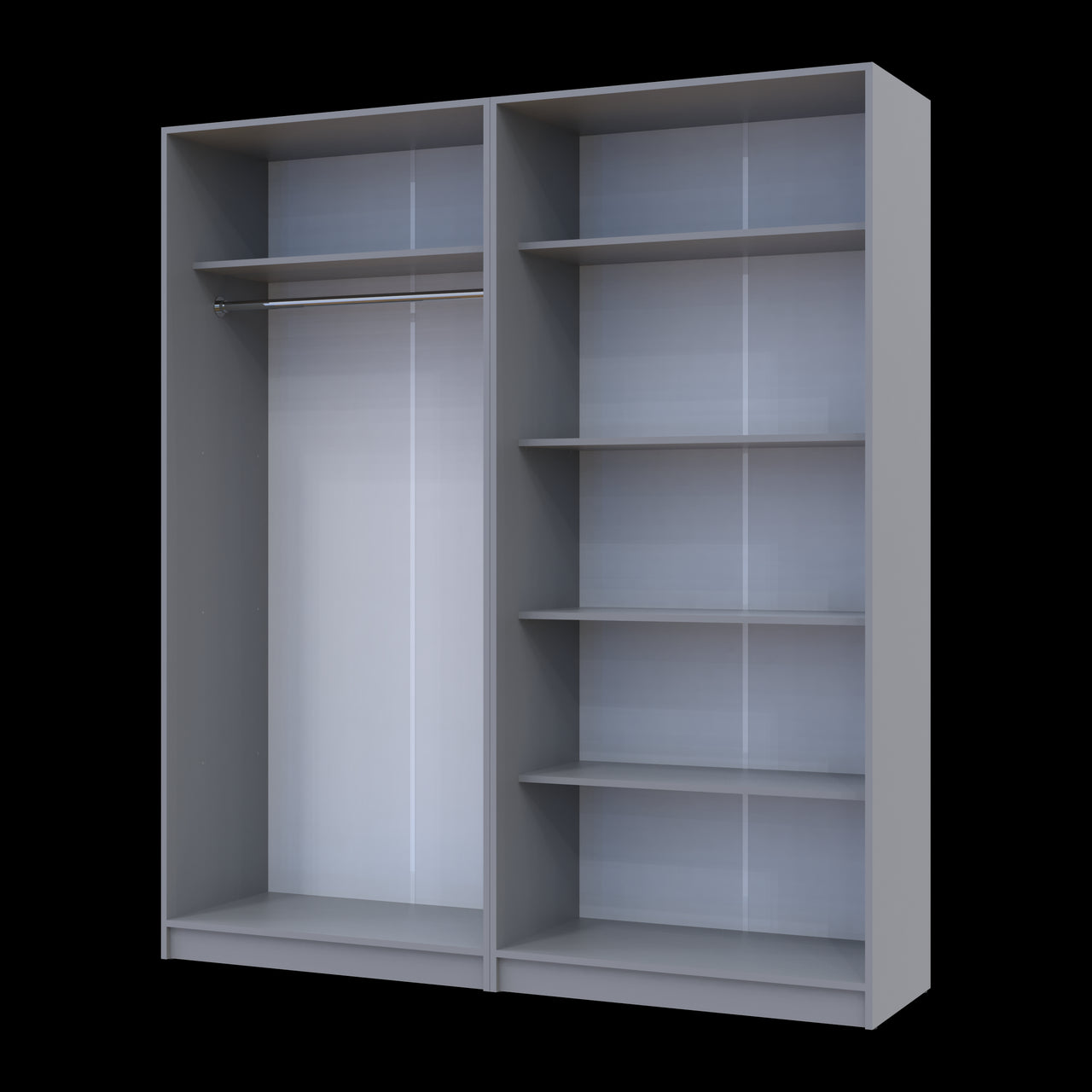 Комплект Doros Промо с полками Серый 2+2 ДСП 180х48х204 DRS-011627 (80737771)