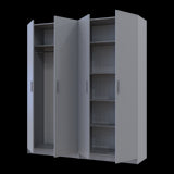 Комплект Doros Промо с полками Серый 2+2 ДСП 180х48х204 DRS-011627 (80737771)