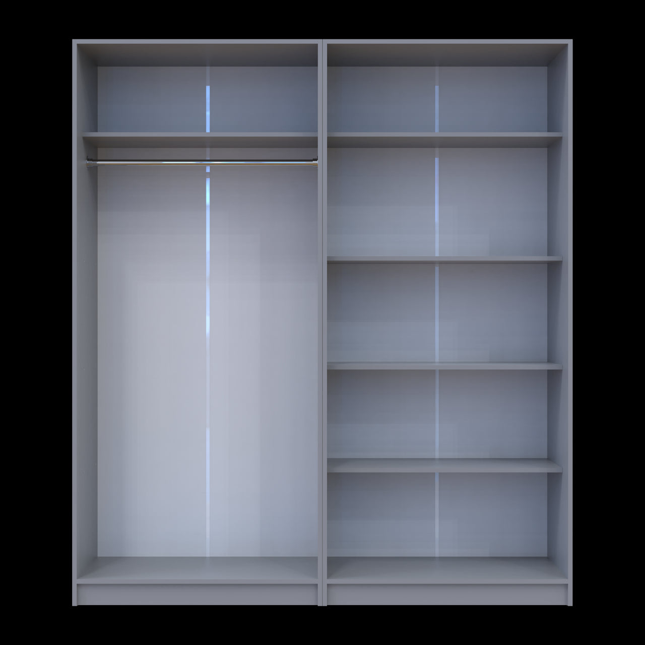 Комплект Doros Промо с полками Серый 2+2 ДСП 180х48х204 DRS-011627 (80737771)