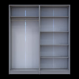 Комплект Doros Промо с полками Серый 2+2 ДСП 180х48х204 DRS-011627 (80737771)