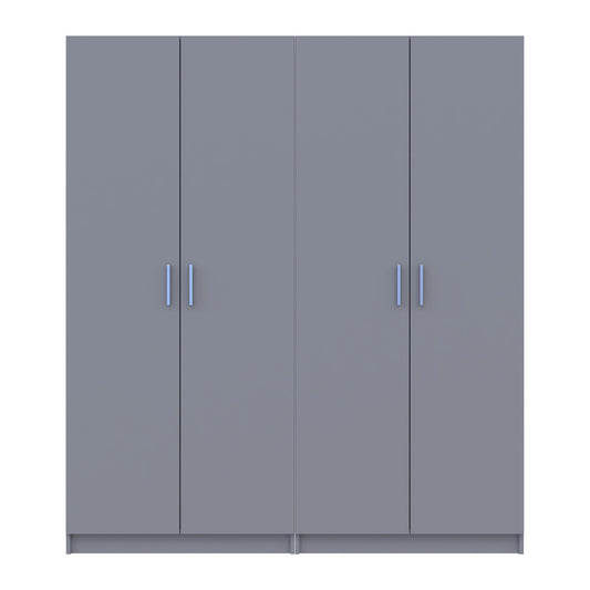 Комплект Doros Промо с полками Серый 2+2 ДСП 180х48х204 DRS-011627 (80737771)