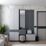 Подвесная тумба с зеркалом Doros Сола Графит / Серый 45х40х168,6 см DRS-011742 (44900342)