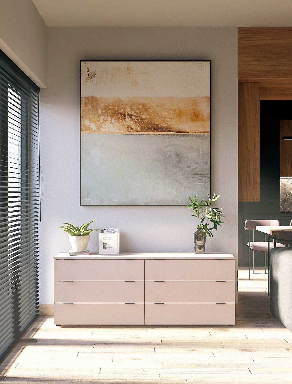 Комод Doros Рон 9 Кашемир 6 ящиков 160х38х62 DRS-011779 (41516174)