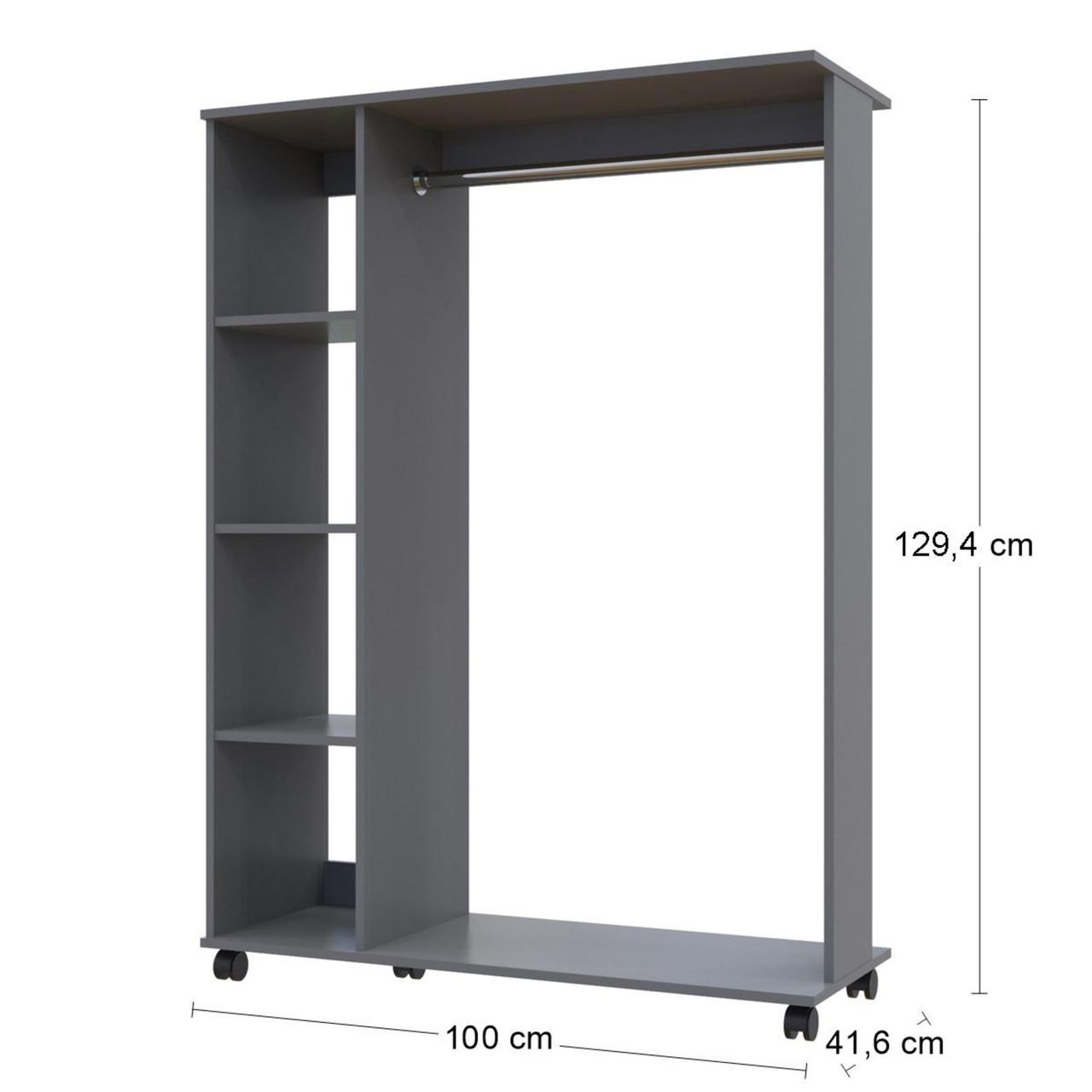 Гардеробная стойка Doros Д1 100х41,6х129,4 см Графит (DRS-011416)