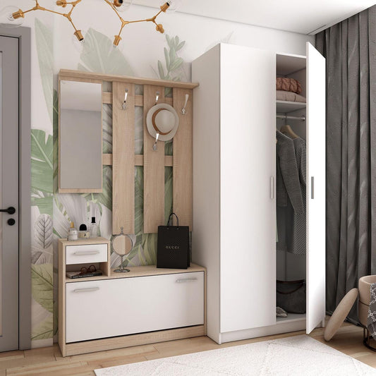 Прихожая Doros Alice и шкаф Promo Белый/Дуб сонома (DRS-011386)