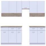 Кухня модульная Лея Doros 340х60х250 см Белый/Дуб сонома (DRS-011376)