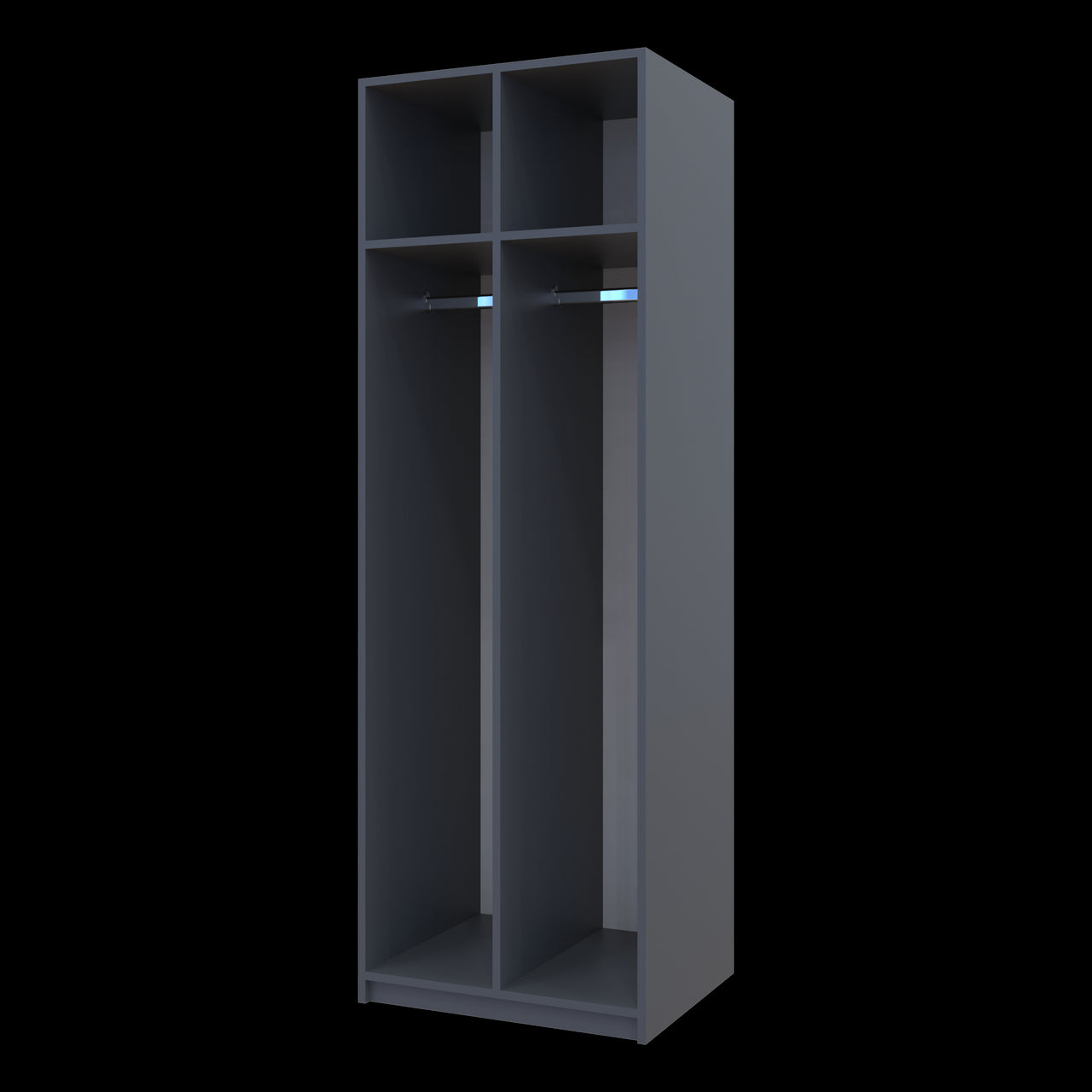 Раздевалка Doros 2-х секционная Графит 2 ДСП 60х52х180 DRS-011613 (40512886)