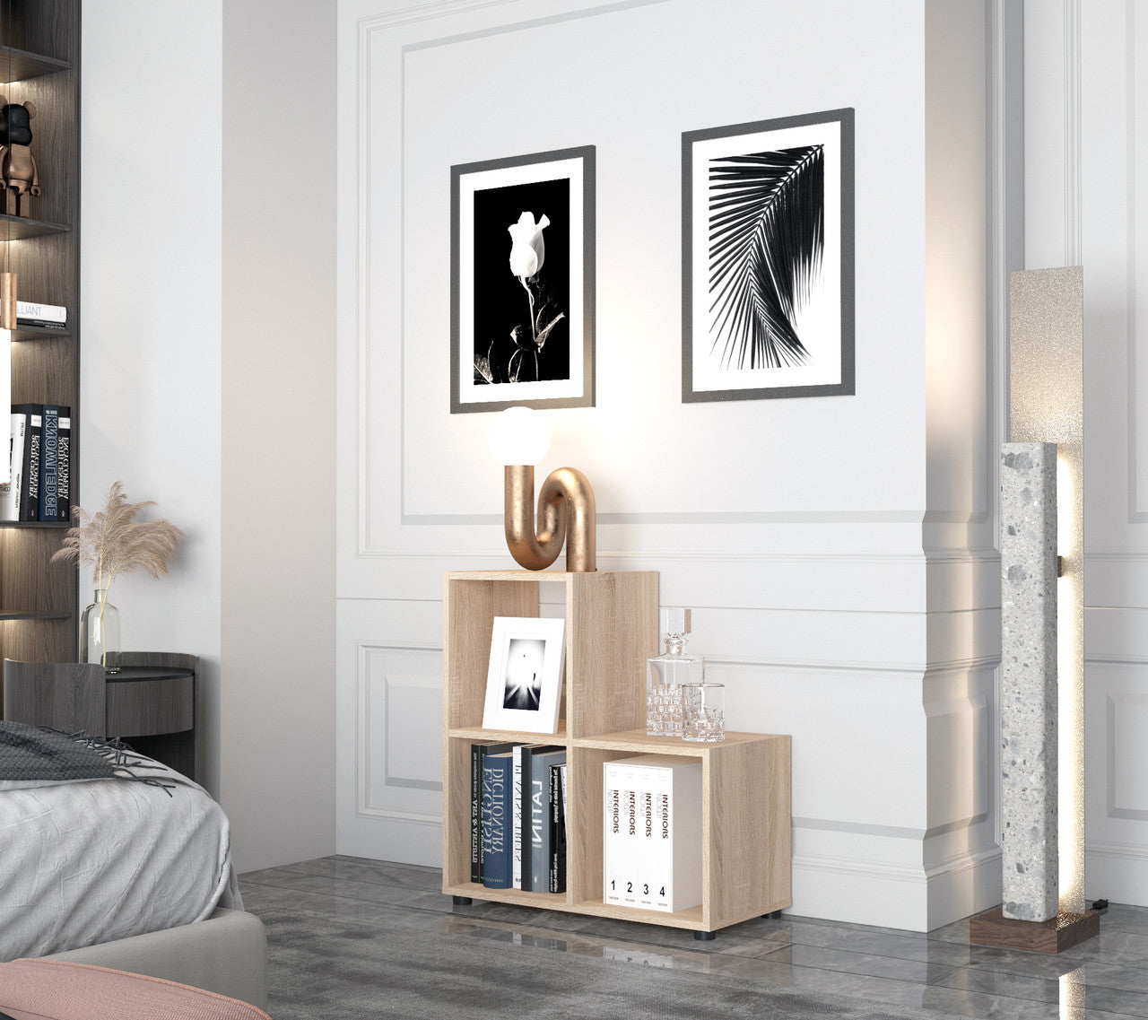 Стеллаж Doros Степь 2х2 Дуб сонома открытый 69х28.8х71.4 DRS-011762 (41516155)