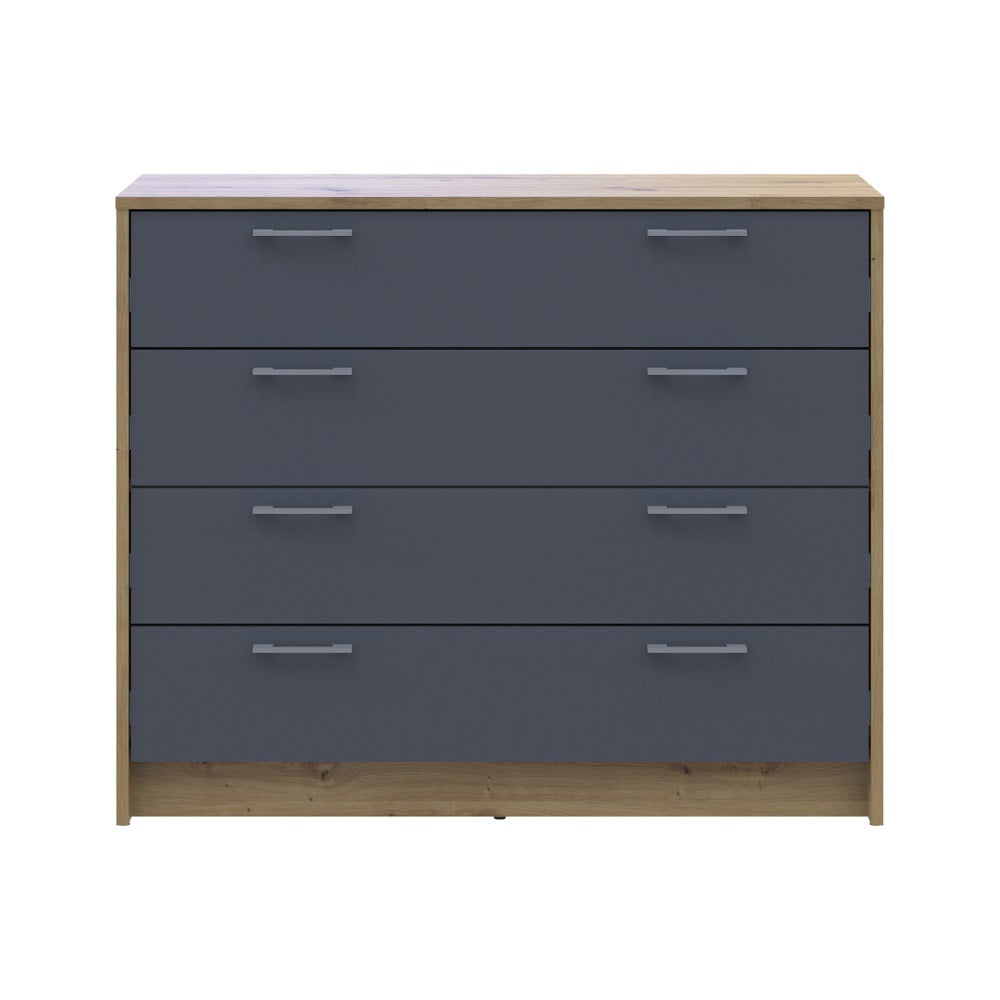 Комод Doros Ронди Дуб Артизан/Графит 4 ящика 100х40х82 DRS-011781 (41516186)