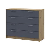 Комод Doros Ронди Дуб Артизан/Графит 4 ящика 100х40х82 DRS-011781 (41516186)