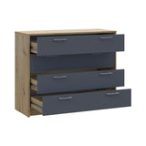 Комод Doros Ронди Дуб Артизан/Графит 4 ящика 100х40х82 DRS-011781 (41516186)