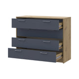 Комод Doros Ронди Дуб Артизан/Графит 4 ящика 100х40х82 DRS-011781 (41516186)