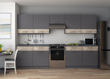 Кухня модульная Лея Doros 300х60х250 см Графит/Дуб клондайк (DRS-011377)