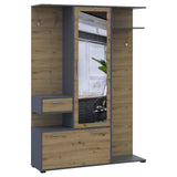 Прихожая Doros Финч 145х37х202 см Графит/Дуб артизан (DRS-011338)