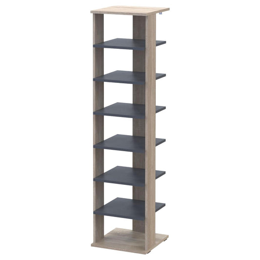 Полка для обуви Doros Паоло 38,4х38,4х153,4 см Дуб сонома/Графит (DRS-011438)