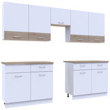 Кухня модульная Лея Doros 300х60х250 см Белый/Дуб сонома (DRS-011378)
