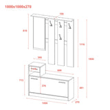 Прихожая с зеркалом Doros Alice Дуб Эвок/Кашемир 100х25х182.9 DRS-011755 (44900360)