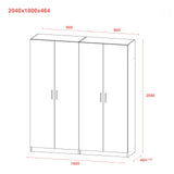 Шкаф для одежды Doros Промо Серый 2+2 ДСП 180х48х204 DRS-011630 (80737766)
