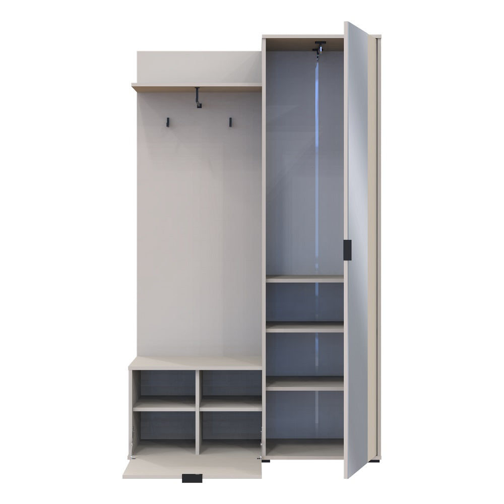 Прихожая Doros Дора Кашемир 1 ДСП/1 Зеркало 113.5х40х192 DRS-011780 (44900364)