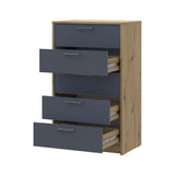 Комод Doros Ронди Дуб Артизан/Графит 5 ящиков 60х40х100 DRS-011783 (41516188)