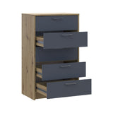 Комод Doros Ронди Дуб Артизан/Графит 5 ящиков 60х40х100 DRS-011783 (41516188)