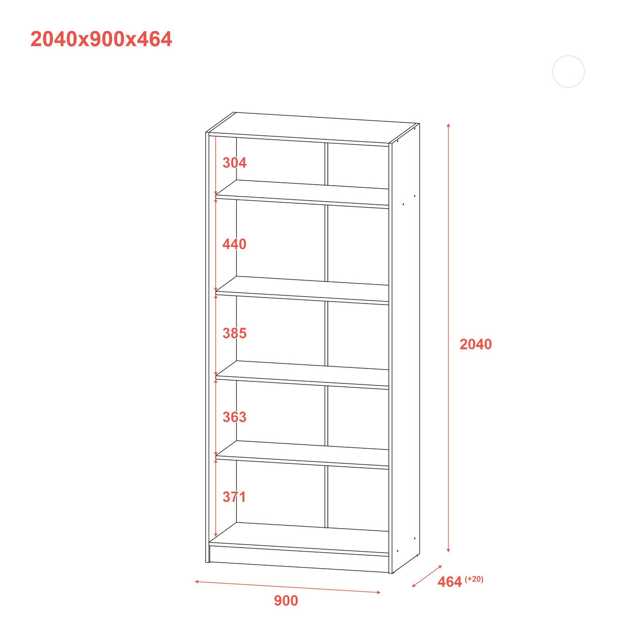 Шкаф для одежды Doros Promo с полками Серый 2 ДСП 90х48х204 DRS-011632 (80737770)