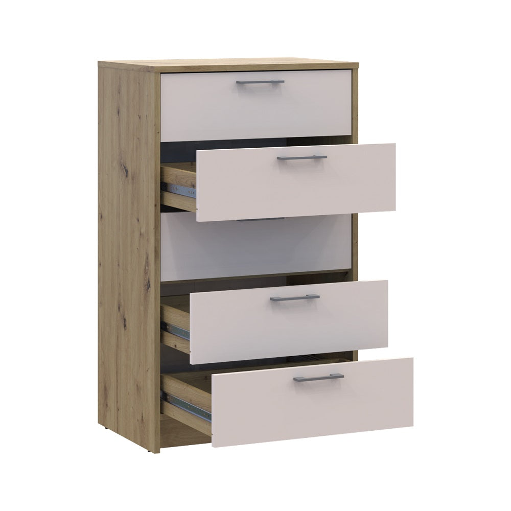 Комод Doros Ронди Дуб Артизан/Кашемир 5 ящиков 60х40х100 DRS-011784 (41516189)