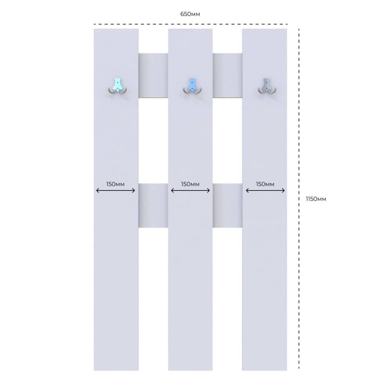 Вешалка для одежды Doros Н1 Белая 65х3,2х115 (DRS-011558)