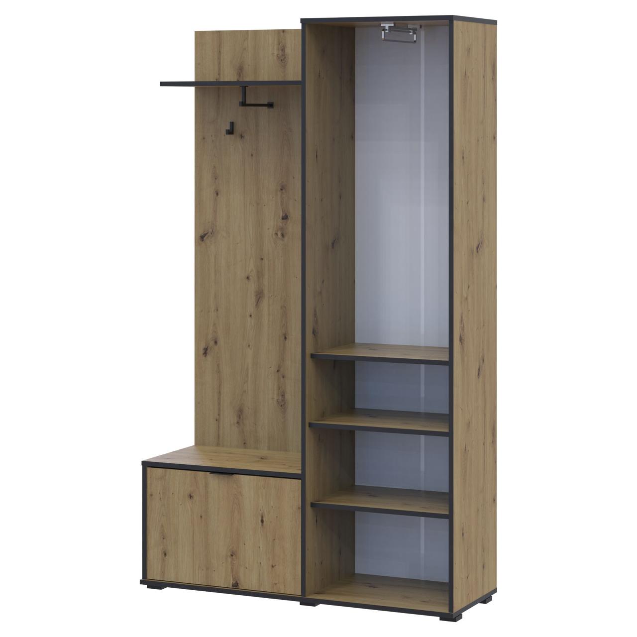 Прихожая с зеркалом Doros Дора 113,5х40х192 см Дуб артизан (DRS-011340)