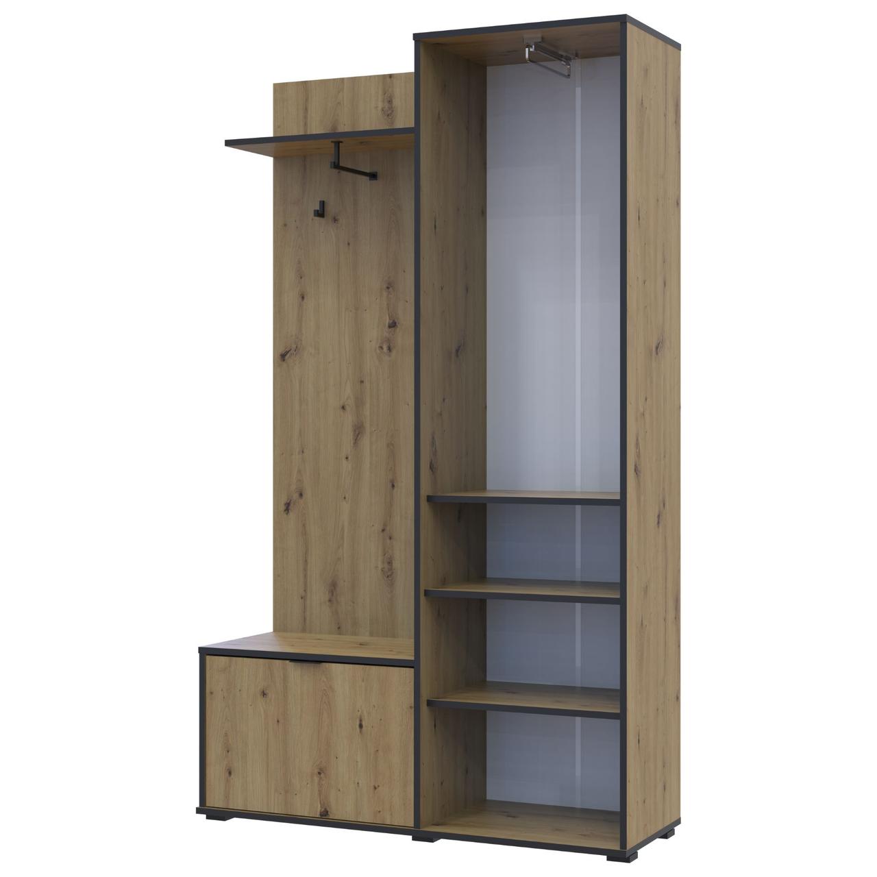 Прихожая с зеркалом Doros Дора 113,5х40х192 см Дуб артизан (DRS-011340)