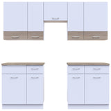 Кухня модульная Лея Doros 260х60х250 см Белый/Дуб сонома (DRS-011380)