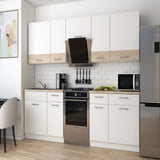 Кухня модульная Лея Doros 260х60х250 см Белый/Дуб сонома (DRS-011380)