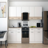 Кухня модульная Лея Doros 260х60х250 см Белый/Дуб сонома (DRS-011380)