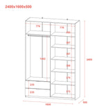 Шкаф для одежды Doros Лукас Кашемир 180х50х240 DRS-011621 (80737729)