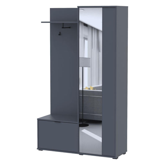 Прихожая с зеркалом Doros Дора 113,5х40х192 см Графит (DRS-011341)