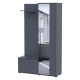 Прихожая с зеркалом Doros Дора 113,5х40х192 см Графит (DRS-011341)